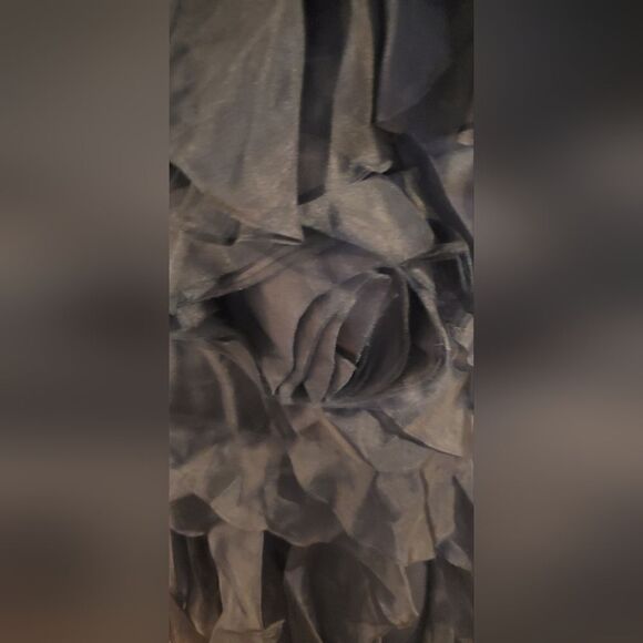 Marchesa Notte Black Silk Ruffle Mini Dress Elegant Party Cocktail Dress - Picture 9 of 15